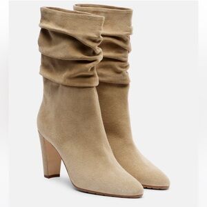 MANOLO BLAHNIK Calasso 90 draped suede ankle boots